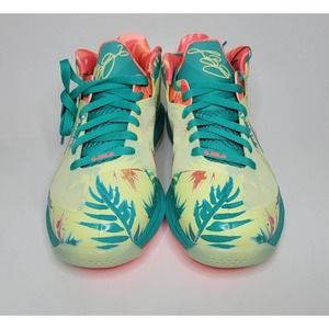 Nike LeBron IX 9 Low LeBronald Palmer Lime Mango Men's 9.5 D09355-300 Floral 11W